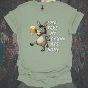 Funny Drinking Donkey Unisex T-Shirt - Perfect for Parties & Celebrations