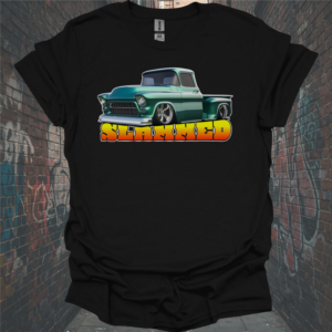 Vintage Style 'Slammed' '55 Unisex Softstyle T-Shirt for Car Enthusiasts