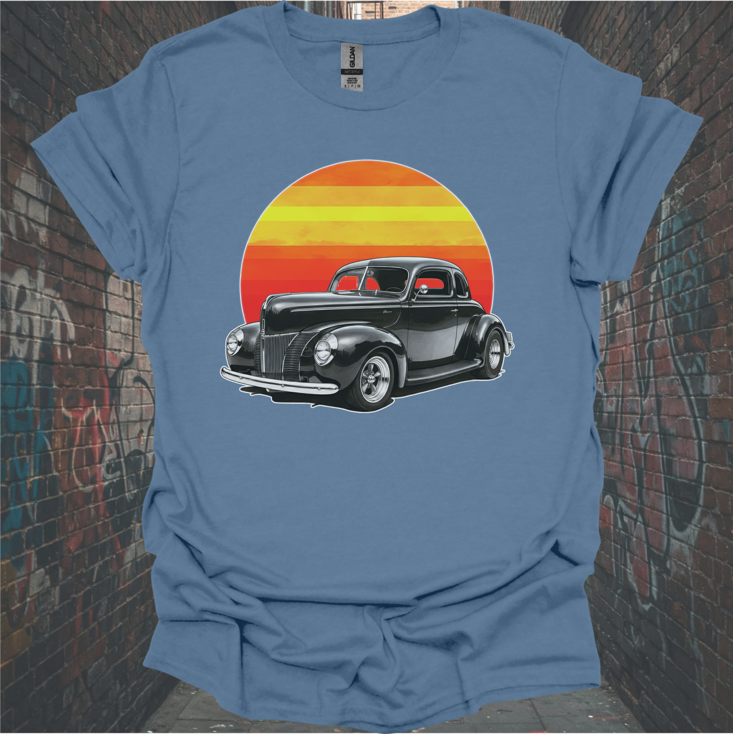 Retro Car Graphic Unisex Softstyle T-Shirt - Perfect for Car Enthusiasts and Vintage Lovers
