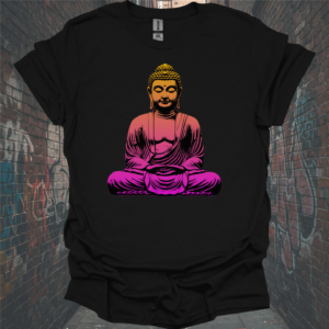 Meditative Buddha T-Shirt | Unisex Softstyle Tee for Relaxation & Mindfulness