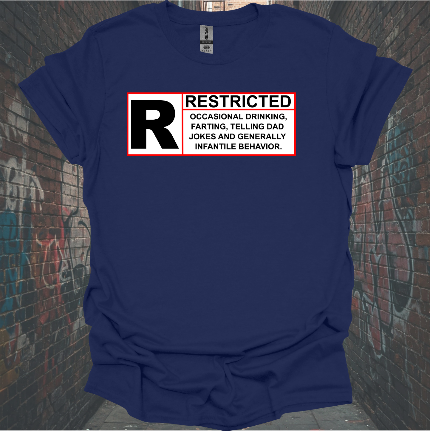 Humorous Dad Joke T-Shirt - Restricted | Unisex Softstyle Tee