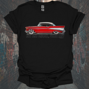 Vintage Car Enthusiast T-Shirt - 'Hot Rod Heaven, From 1957'